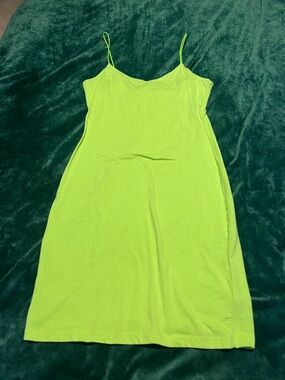 Fashion Nova Neon Lime Slip Dress
